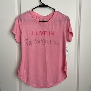 NWT Disney Parks “I Live in Fantasyland” Pink Shirt